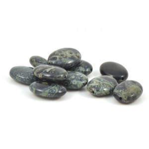 Bille ovale pierre semi précieuse jaspe vert